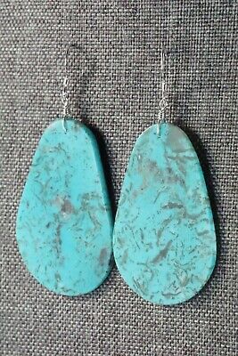 Turquoise & Sterling Silver Earrings - Lupe Lovato - Santo Domingo