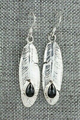 Onyx & Sterling Silver Earrings - Genevieve Francisco