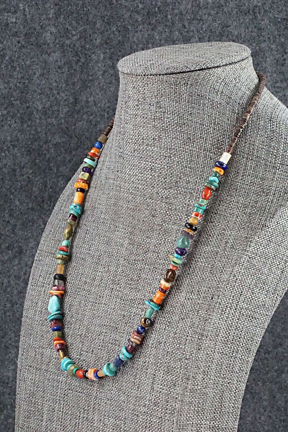 Multi Stone and Sterling Silver Necklace - Helen Tsosie