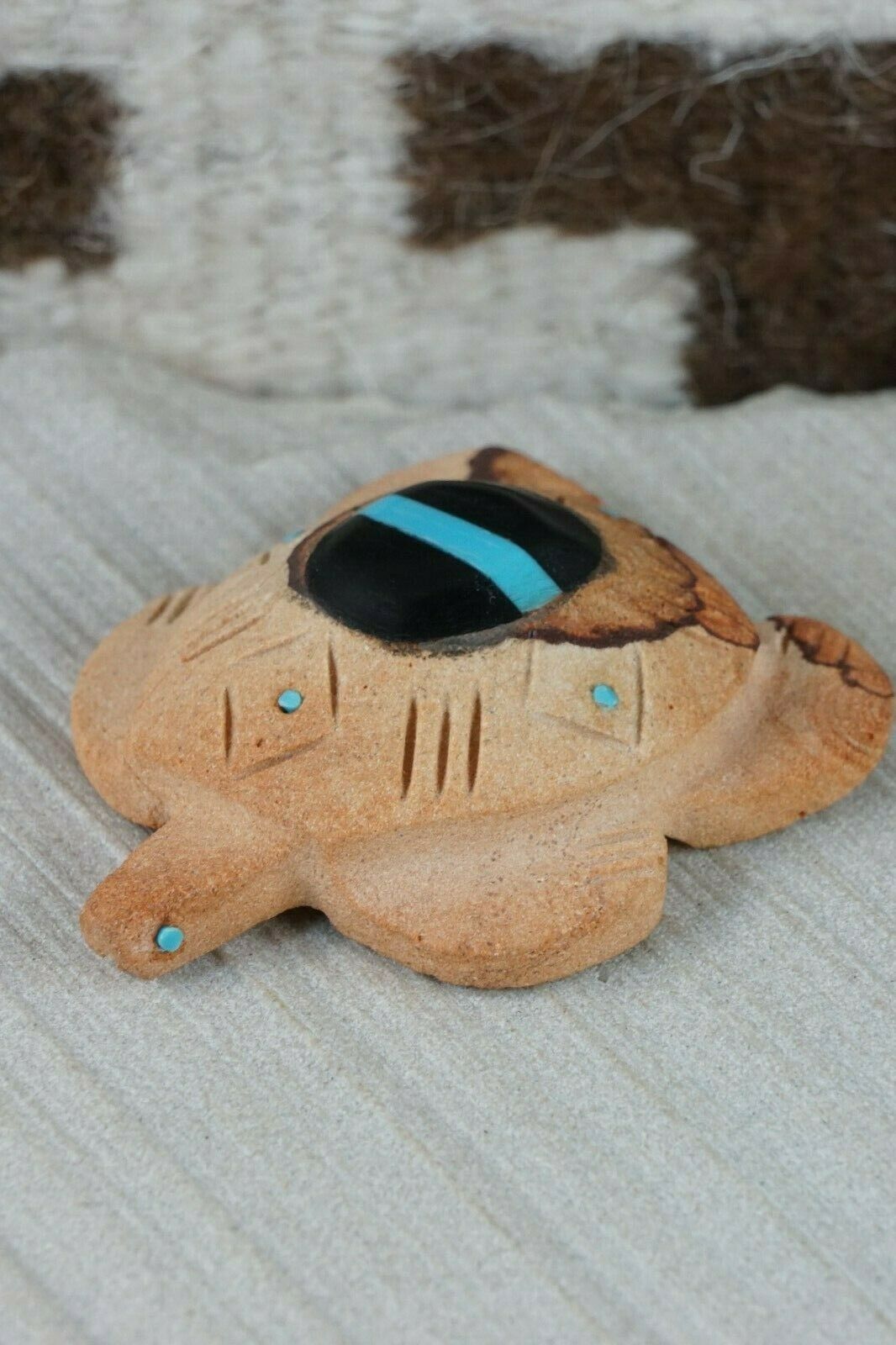 Turtle Zuni Fetish Carving - Brandon Phillips - High Lonesome Trading