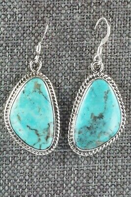 Turquoise & Sterling Silver Earrings - Lee Shorty