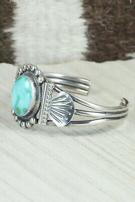 Turquoise and Sterling Silver Bracelet - Leon Martinez
