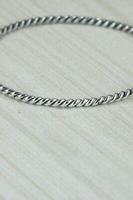 Navajo Sterling Silver Bangle - Elaine Tahe