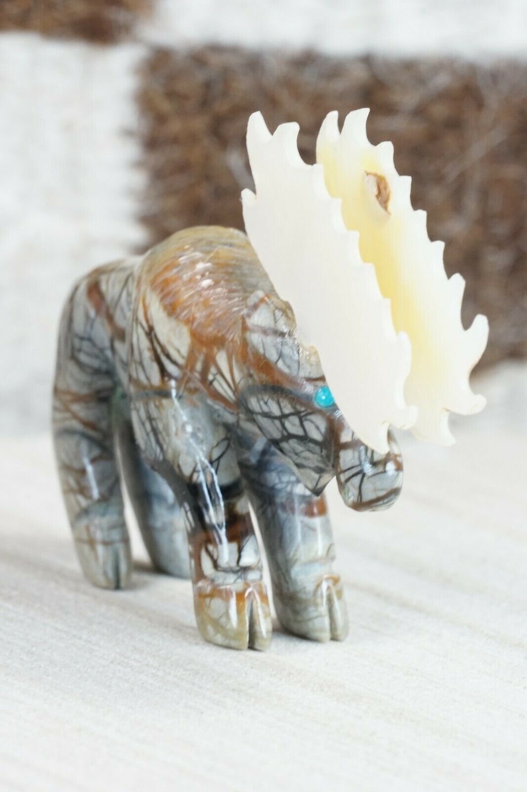 Moose Zuni Fetish Carving - Jonas Hastito