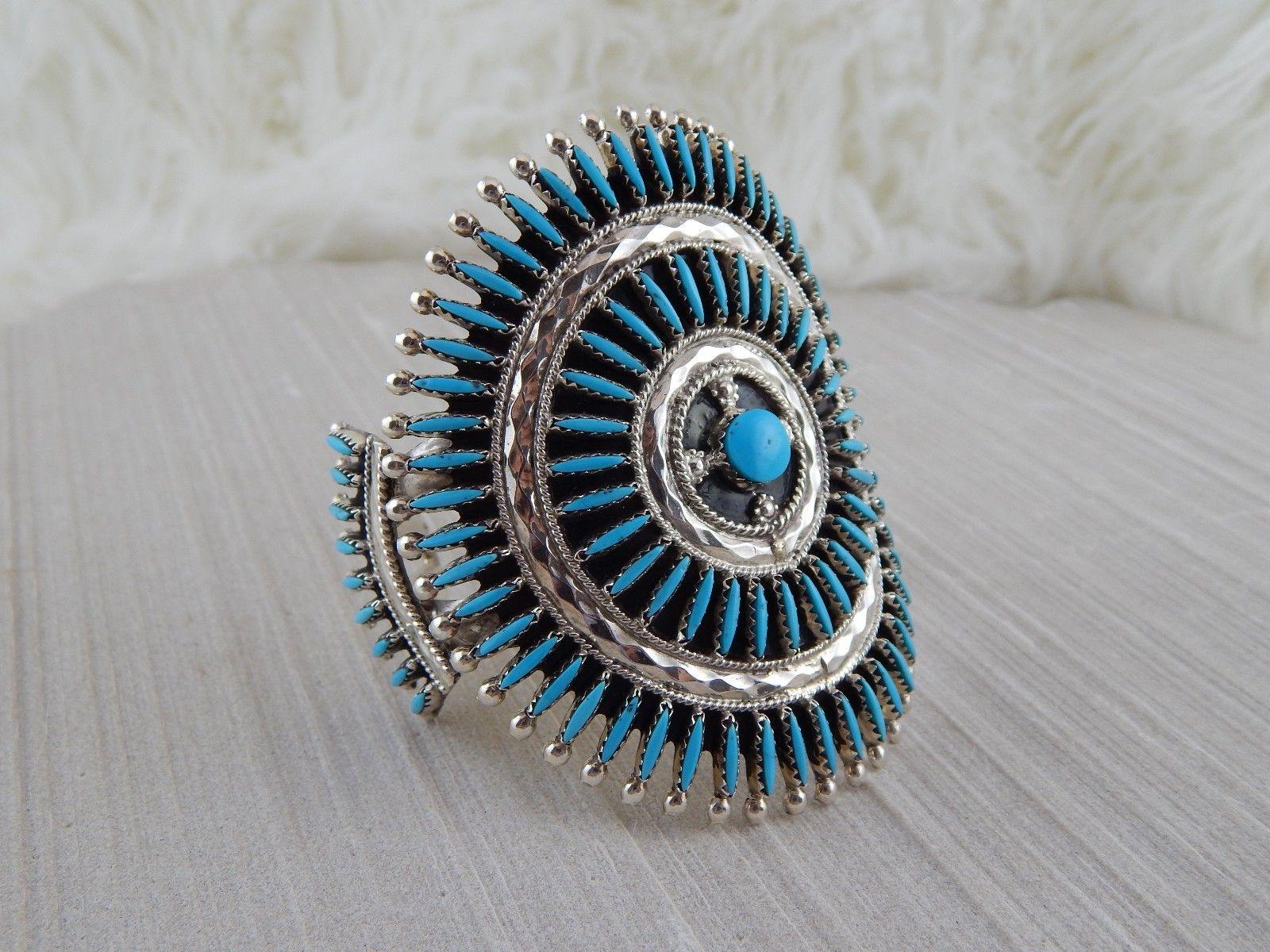 Zuni Sterling Silver & Turquoise Bracelet & Ring - Gerald Etsate - High Lonesome Trading