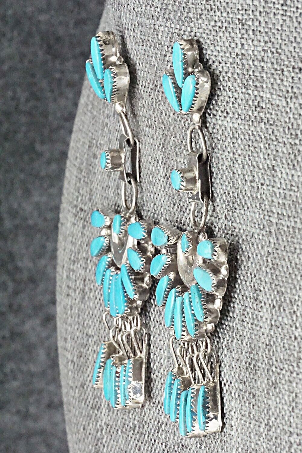Turquoise & Sterling Silver Earrings - Viola Bobelu