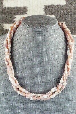 Mother of Pearl & Sterling Silver Necklace - Navajo