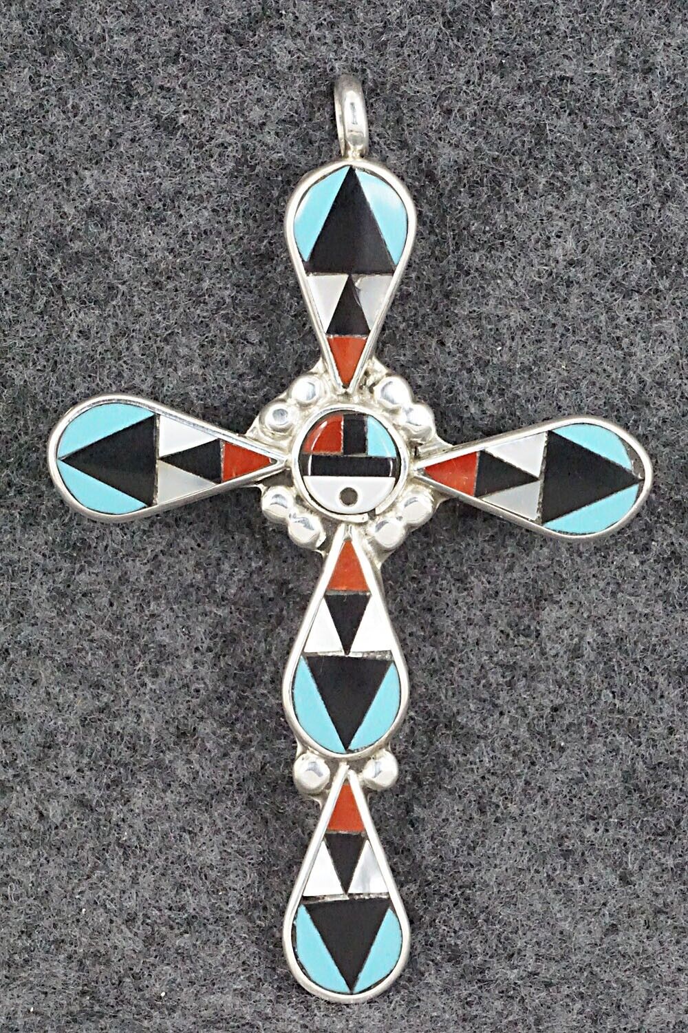Multi Stone & Sterling Silver Pendant - Florency Lucio