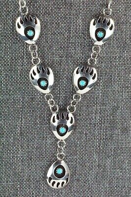 Turquoise & Sterling Silver Necklace - Leta Parker