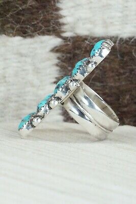Turquoise and Sterling Silver Ring - Pricilla Reeder - Size 8.5