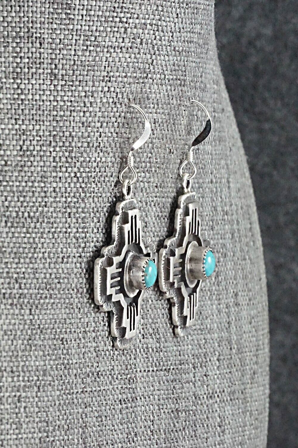 Turquoise & Sterling Silver Earrings - Annie Spencer