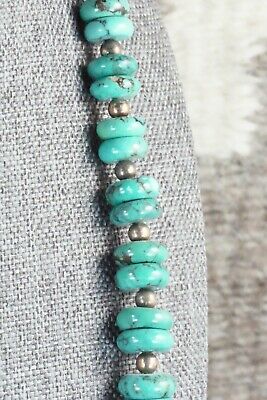Turquoise & Sterling Silver Necklace - Navajo