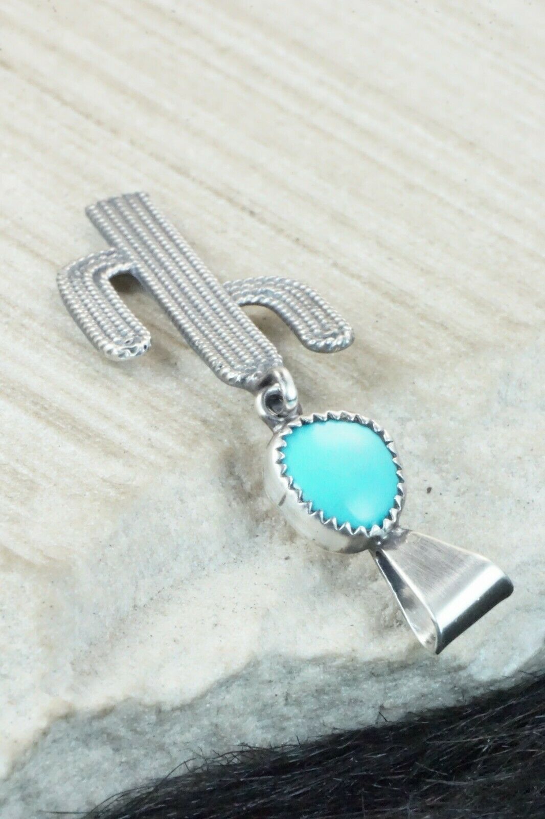Turquoise and Sterling Silver Pendant - Annie Spencer