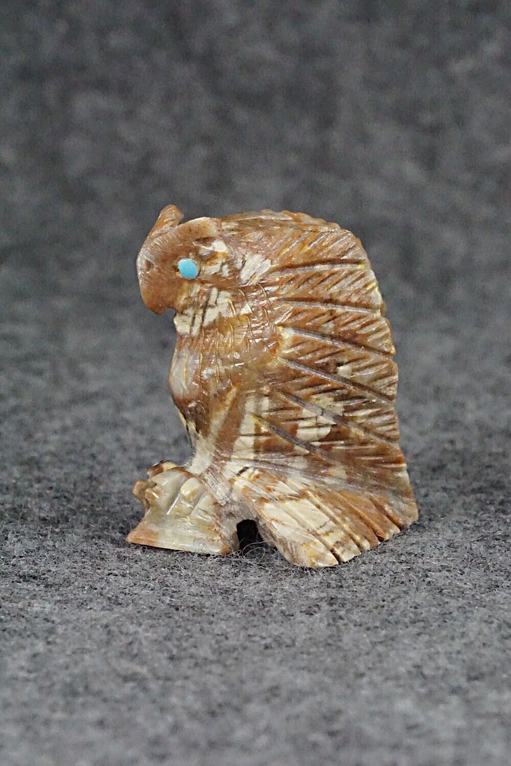 Horned Owl Zuni Fetish Carving - Dana Malani