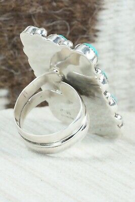 Turquoise and Sterling Silver Ring - Priscilla Reeder - Size 8