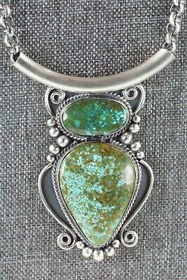 Turquoise & Sterling Silver Necklace - Raymond Delgarito