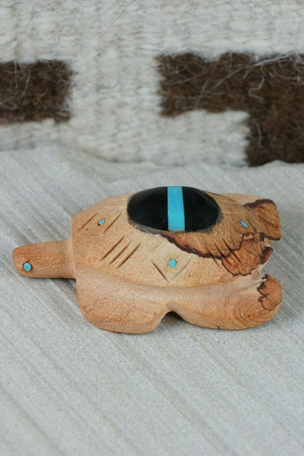 Turtle Zuni Fetish Carving - Brandon Phillips - High Lonesome Trading