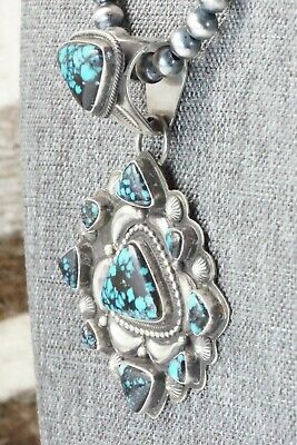 Turquoise and Sterling Silver Pendant & Necklace - Tom Lewis - High Lonesome Trading