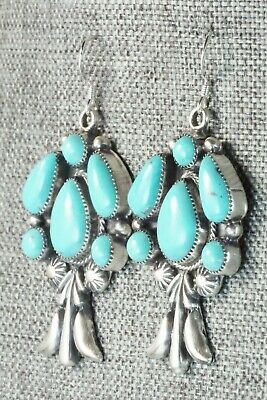 Turquoise & Sterling Silver Earrings - Bobby Platero