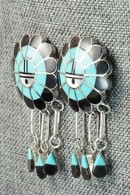 Turquoise & Sterling Silver Earrings - Harley Dickson