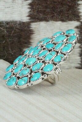 Turquoise & Sterling Silver Ring - Marlene Haley - Size 6