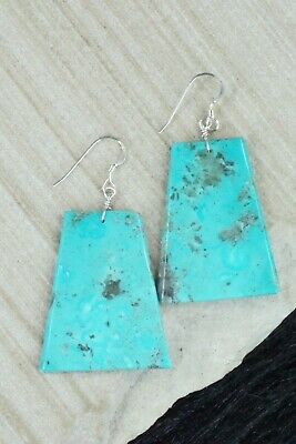 Turquoise & Sterling Silver Earrings - Lupe Lovato
