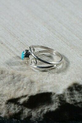 Navajo Turquoise and Sterling Silver Ring - Judy Lincoln - Size 1 - High Lonesome Trading