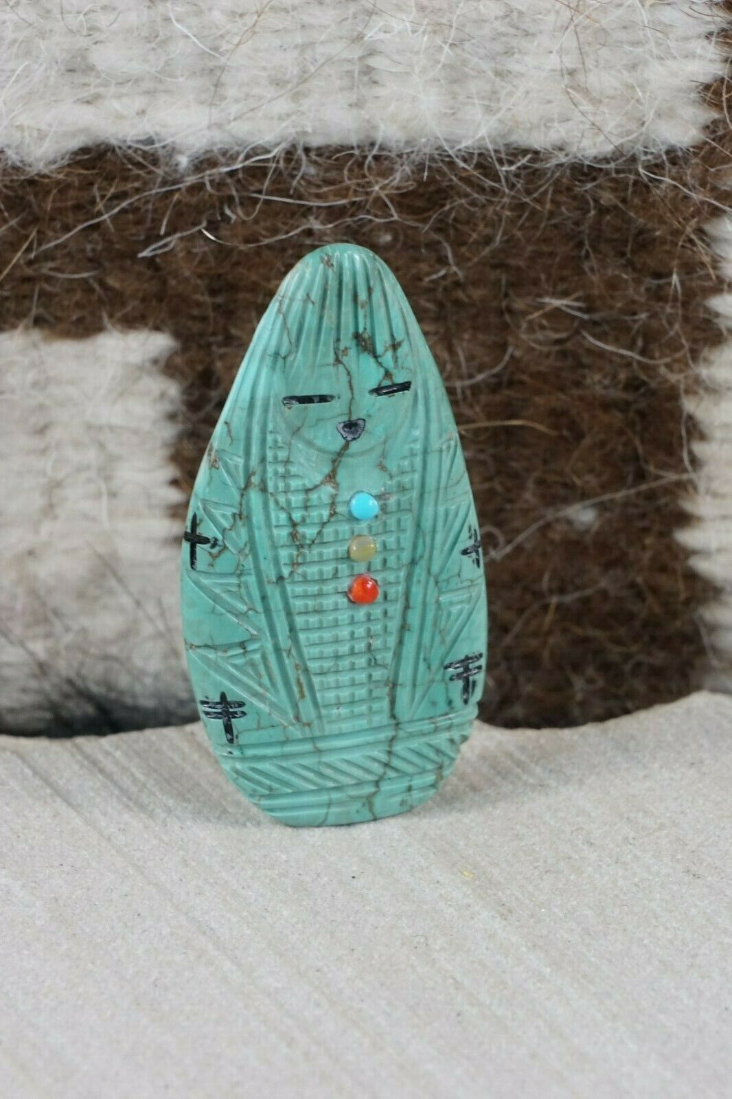 Corn Maiden Zuni Fetish Carving - Stuart Quandelacy - High Lonesome Trading
