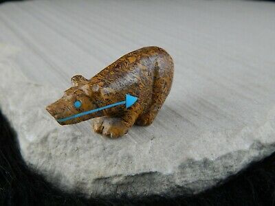 Bear - Zuni Fetish - Andres Quandelacy - Zuni Bear Carving - High Lonesome Trading