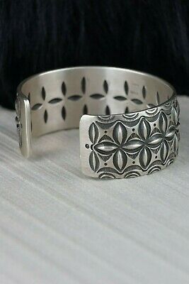 Navajo Sterling Silver Bracelet - Calvin Martinez - High Lonesome Trading