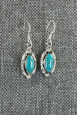 Navajo Turquoise and Sterling Silver Earrings - Roger Pino