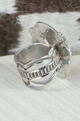 Turquoise and Sterling Silver Ring - Leonard Maloney - Size 8.25