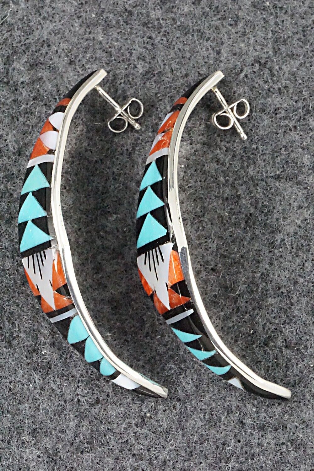 Multi Stone & Sterling Silver Earrings - Leif Esalio