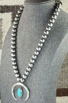 Turquoise & Sterling Silver Pearl Necklace - Jan Mariano - High Lonesome Trading