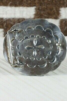 Navajo Sterling Silver Belt Buckle - Wallace Yazzie Jr - High Lonesome Trading