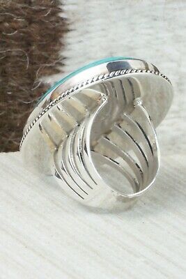 Turquoise & Sterling Silver Ring - Joe Paul - Size 9.5
