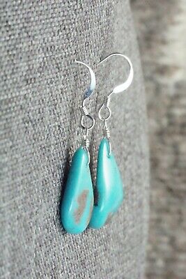 Turquoise & Sterling Silver Earrings - Navajo