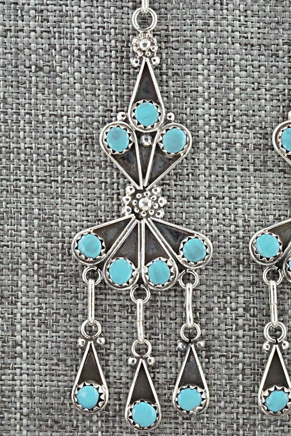Turquoise & Sterling Silver Earrings - Vivianita Booqua