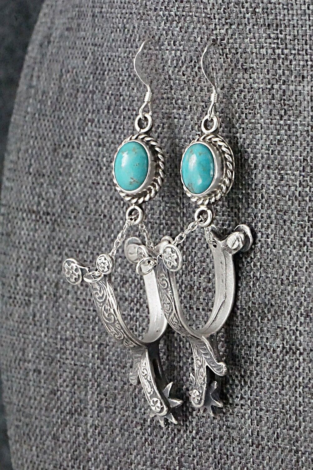 Turquoise & Sterling Silver Earrings - Annie Spencer