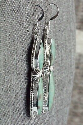 Turquoise & Sterling Silver Earrings - Lee Shorty