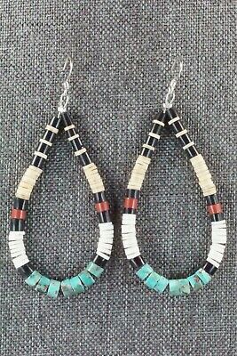 Multi Stone & Sterling Silver Earrings - Torevia Crespin
