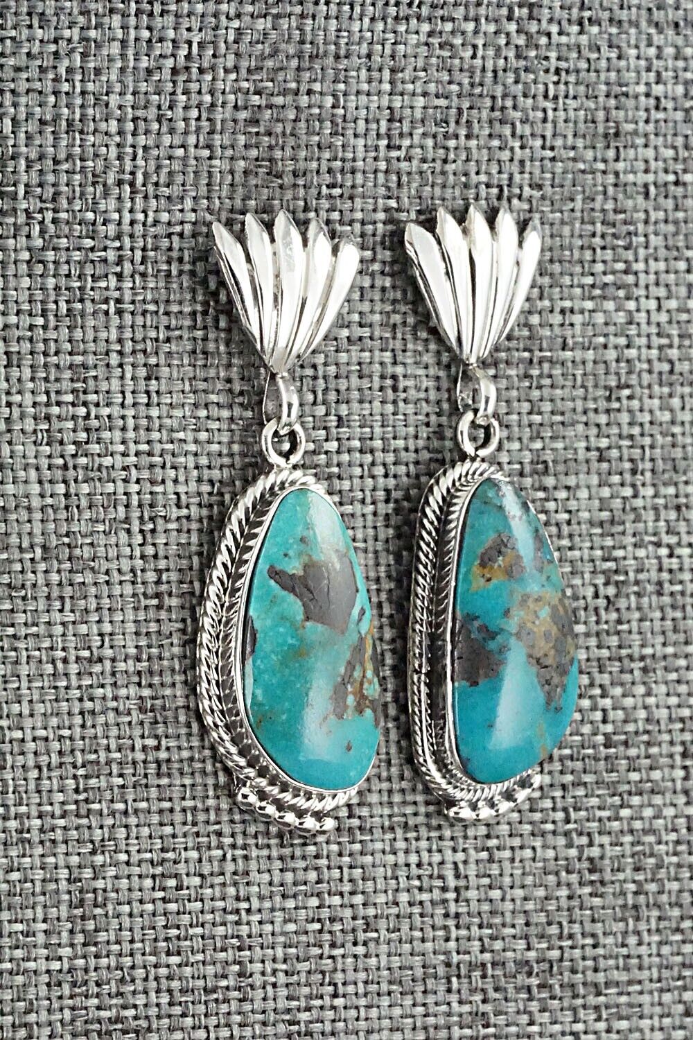 Turquoise and Sterling Silver Earrings - Sharon McCarthy