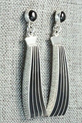 Onyx & Sterling Silver Earrings - James Bahe