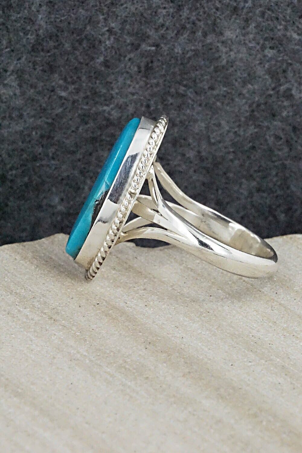 Turquoise & Sterling Silver Ring - Alice Rose Saunders - Size 7.75