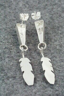 Turquoise & Sterling Silver Earrings - Terrence Panteah