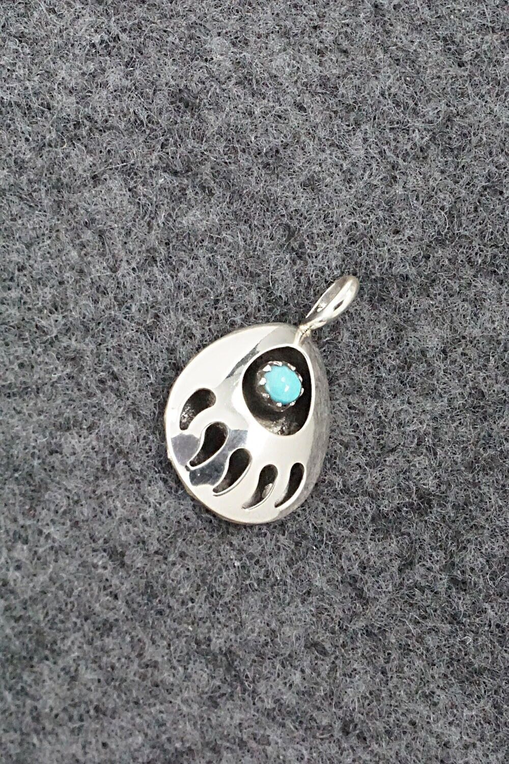 Turquoise and Sterling Silver Pendant - Leta Parker