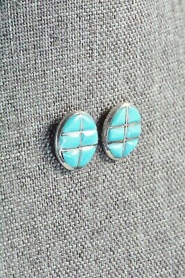 Turquoise & Sterling Silver Earrings - Lily Malani - High Lonesome Trading