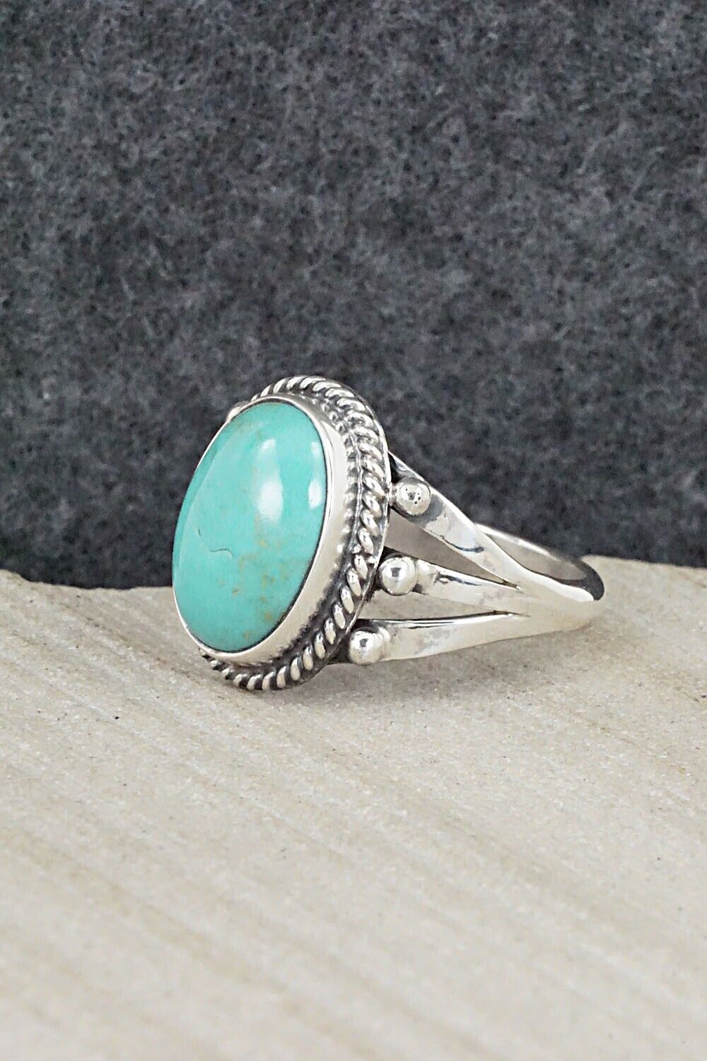 Turquoise & Sterling Silver Ring - Alice Rose Saunders - Size 9
