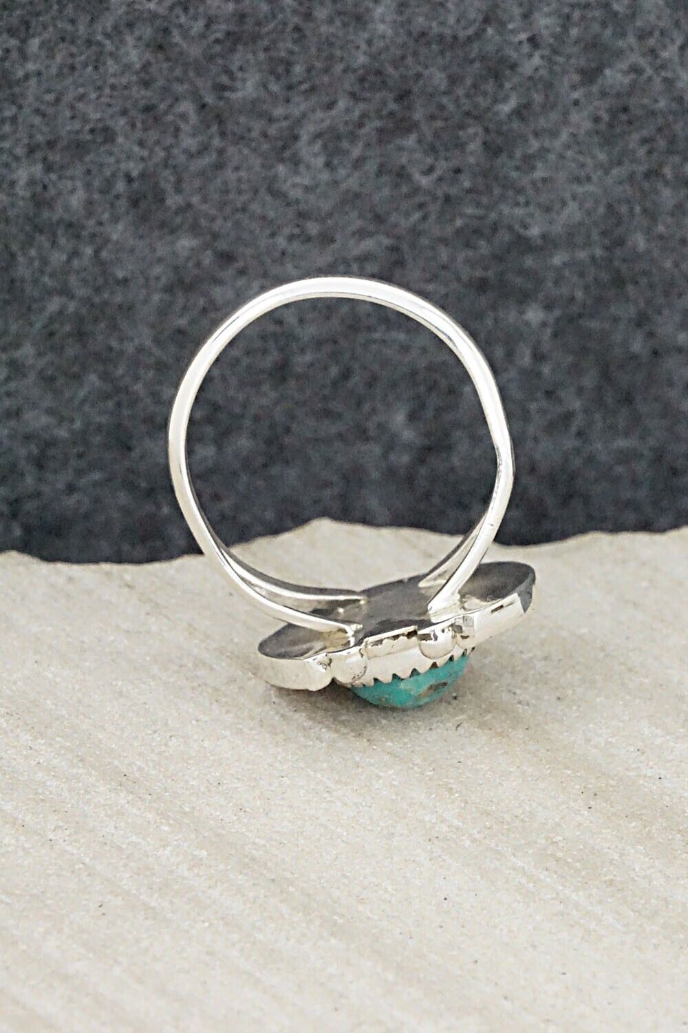 Turquoise & Sterling Silver Ring - Alice Rose Saunders - Size 7