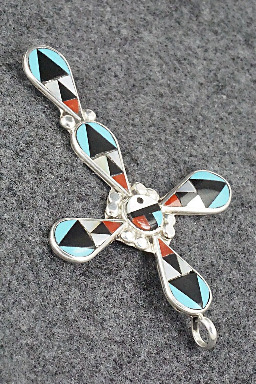 Multi Stone & Sterling Silver Pendant - Florency Lucio